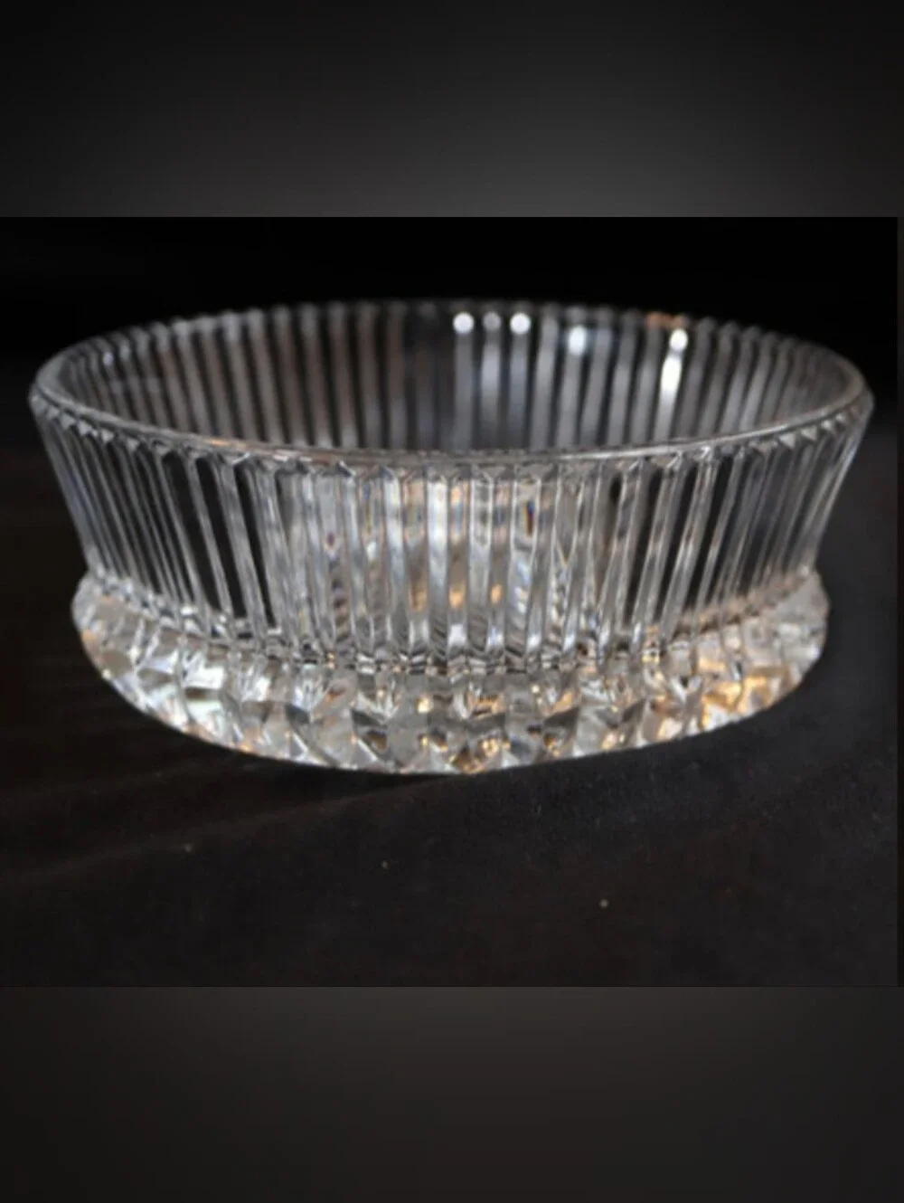 Vintage 1978 Avon Fostoria Ribbed Avon Lead Crystal Candy or Nut Dish 5”